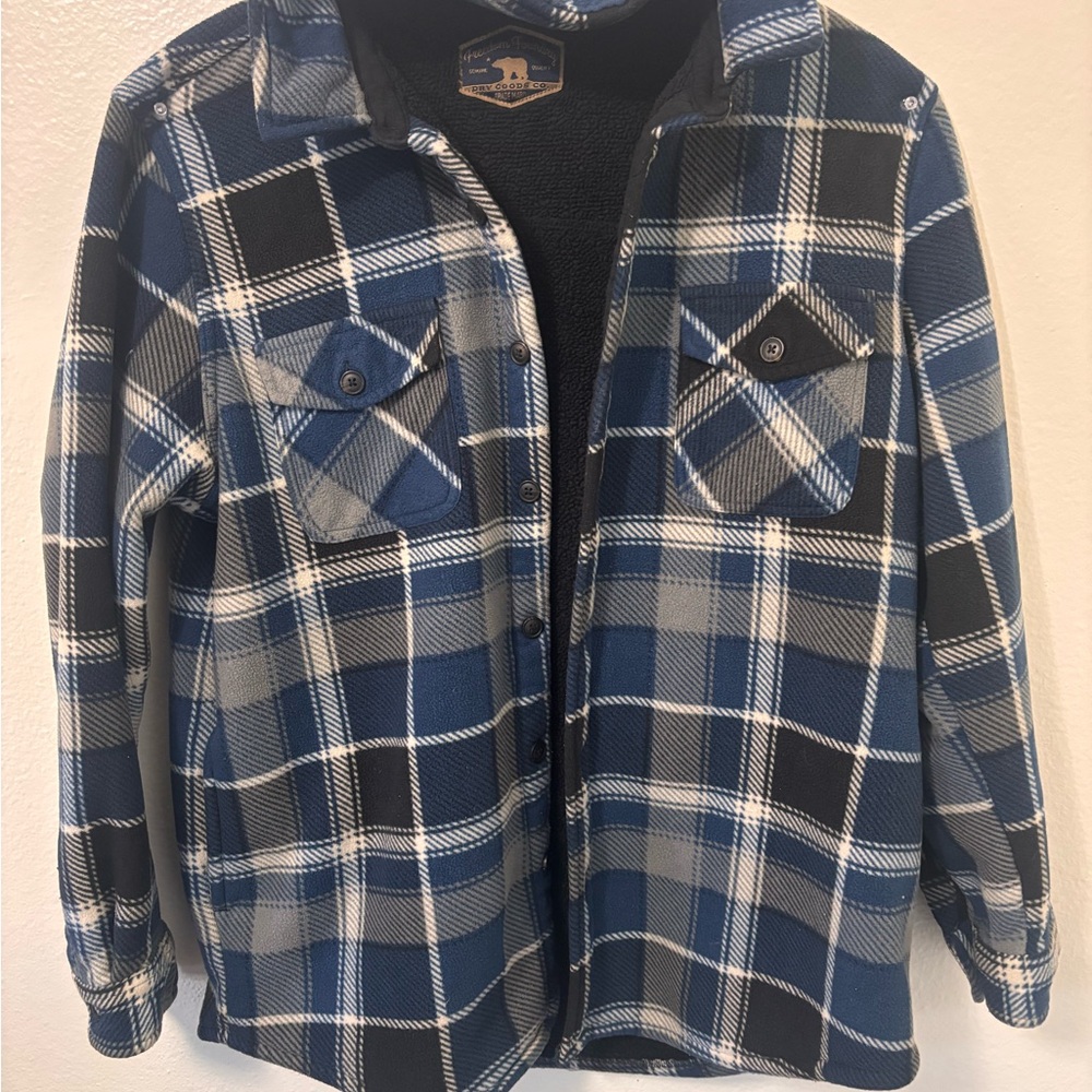 Blue and Black Plaid Jacket